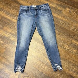 BKE Gabby Jeans Curvy Fit High Rise Ankle Skinny Women's 29 Distressed Stretch